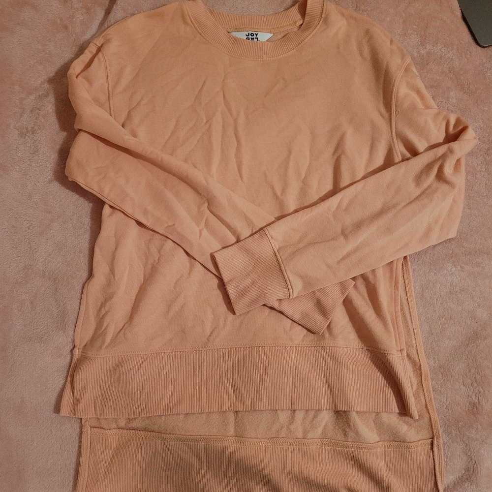 Joy Lab Pastel Blush Pink Sweater Long Sleeve Shirt Women's X-Small Size XS Top